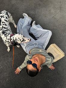 Muchica 女士侧条纹抽绳腰灰色针织阔腿运动裤 - 黑色 - 查看 4