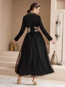 Al Najma Printed Women's Turkish Kaftan, Arabian Dress