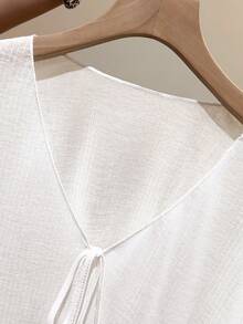 Resyla Lace Trim Camisole Dress Cover Up, Long Sleeve Knit Sheer Cover Up Top For Women, Summer