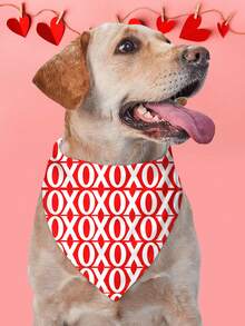 PETSIN 5PCS Valentines Dog Bandanas Pet Bibs With Love Letter Prints Bulk Pet Bandanas Dog Bandanas Bibs Triangle Dog Scarf Colorful Pet Dog Bandanas For Medium Large Dog Birthday Summer Costume Accessories Decoration - Multicolor - View 8