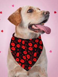 PETSIN Valentine's Day Dog Bandanas Pet Bibs With Love Letter Prints - Multicolor - View 13