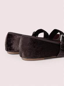 CUCCOO DOLLMOD Women's Casual Versatile Commute Simple Buckle Flats Spring Shoes - Coffee Brown - View 9