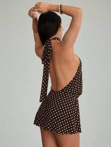 Women Midi Dresses - Brown - View 2