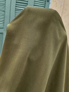 SHEIN 孕妇度假纯色褶皱侧开衩性感吊带裙 - 軍綠色 - 查看 9