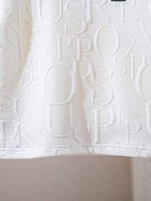 SHEIN 男童字母压纹圆领短袖休闲T恤 - 白色 - 查看 3