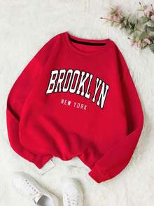 RED COLOR NECK SWEATSHIRT WITH COMFORTABLE FEMALE PRINT FOR ALL TYPES OF OPTION - 紅色 - 查看 6