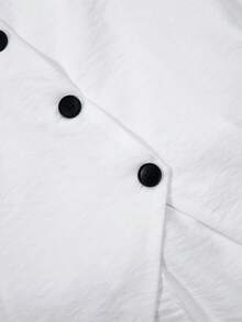 Franclia Design 斜襟无袖上衣，简约优雅风格背心，复古风，适合休闲、工作、派对及各种场合。 - 白色 - 查看 4