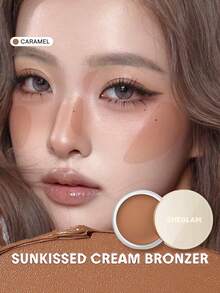 SHEGLAM Silk Haze Cream 古銅色焦糖修容霜 不油膩 持久自然古銅色修容 輕盈修容 品牌 美容 化妝 化妝品 適合女性與女孩 完美搭配冬季 Y2K 時尚 流行 生日禮物 假期 派對準備就緒 最佳顏色 - Caramel - 查看 9