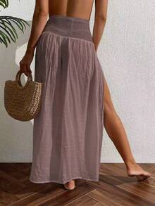 Swim Vcay Summer Loose Fit Maxi Dress & Beach Cover-Up, Lotus Pink - Dusty Pink - View 2
