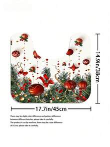 Bộ 4 món rèm tắm phòng tắm với các chi tiết trang trí như quả cầu, nơ, dây xích vàng và các phụ kiện khác, chống thấm nước và chống mài mòn, kèm 12 móc treo - Bao gồm cả tấm phủ bồn cầu, thảm tắm và thảm trải sàn - Chất liệu polyester chống trượt - Có thể giặt - Hoàn hảo cho trang trí ngày lễ, nhà cửa/phòng ngủ/nhà ở/trang trí theo phong cách miền Tây. - Nhiều màu - Xem 11