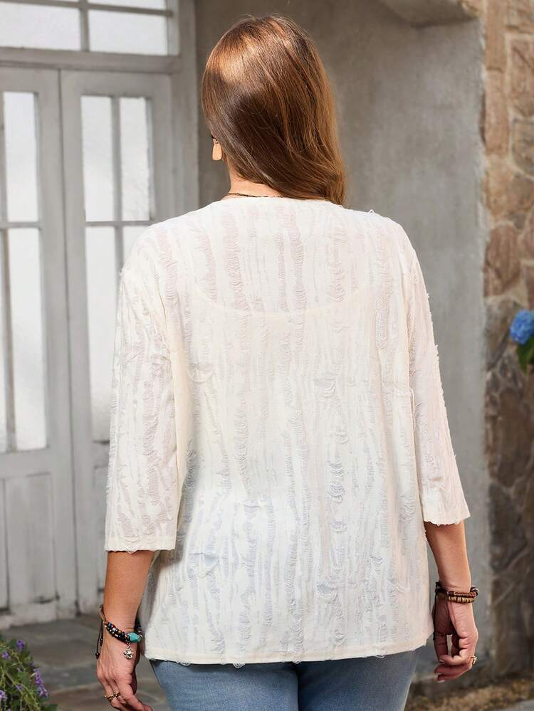 Plus Size Vacation Woman Women Cardigans Solid Color Asymmetric Hem Casual Resort Costume Jacket/Summer Vacation Women Holiday For Women Beach Vacation For Women Light Weight Summer Cardigan