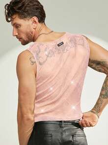 FeverCity Sexy Sheer Mesh Party Clubwear Men's Tank Top