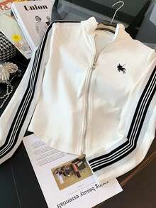 Franclia 修身立领开衫+休闲斜口袋裤