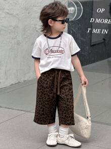 DAZY Young Boys' Leopard Print Pocket Pants - Brown - View 6