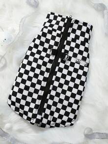 PETSIN Pet Water-Resistant -Padded Vest, White & Black Plaid - Multicolor - View 2