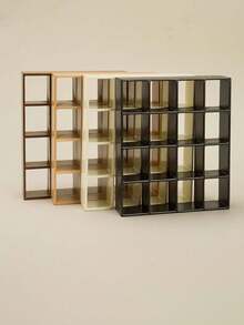 Rak Display 1/4 Bagian, Rak Penyimpanan Furnitur Mini 16 Grid - Model Saku Rumah Portabel, Dilengkapi dengan Lemari Display Elegan, Dapat Meningkatkan Pesona Koleksi Anda, Rak Buku, Braket Dinding, Dekorasi Pemandangan Rumah Mini - MultiWarna - View 2