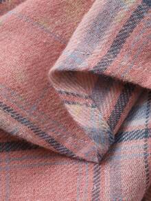 DAZY Baby Girls' Lapel Plaid Long Sleeve Pocket 2 In 1 Long Sleeve Shirt - Pink - View 7