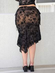 Arliah Falda asimétrica de mujer, falda con lazo, falda de mujer para otoño e invierno, fiesta de bienvenida, pantalones renacentistas, falda para invitada a boda de otoño, fiesta, estilo de dinero antiguo, elegante, falda de trabajo de oficina para mujer, brunch, vuelta al colegio, casual de negocios para mujer, básica, profesora, linda, años 90, gótica, moda coreana, feria renacentista, faldas largas