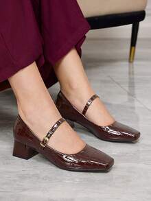 Sleekvia Women Pumps Valentine's Day - Burgundy - View 1