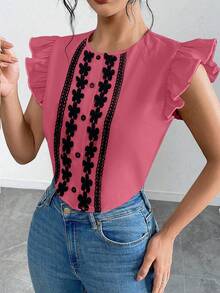 Chiquease Women's Woven Casual Holiday Summer Shirt - Red - View 6