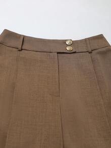 Franclia Women's Casual Khaki Straight Leg Wide Leg Suit Pants, Suitable For Spring/Summer Commuting And Outings