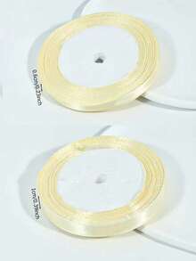 1 Roll 22meters, Beige Packaging Ribbon Bow, Color Ribbon, Polyester Satin Ribbon, Gift Box Silk Ribbon, Jacquard Woven Ribbon - Beige - View 3