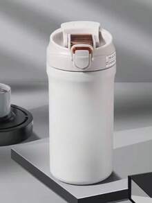 1 pièce, Gourde de voyage en acier inoxydable de 600 ml, convient pour les boissons chaudes et froides, crème. Excellent cadeau pour la vaisselle, les articles de cuisine, les fournitures scolaires, les accessoires de voyage en été et en hiver 2025 Rentrée des classes - Multicolore - Voir 15