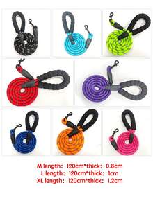 1 pieza Correa para perro, Correa, Correa para perro, Cuerda para perro, Correa deslizante para perro, Correas reflectantes para perro, Correa reflectante para perro, Correa deslizante para perro, Correa deslizante de cuerda, Correa para perro resistente, Correa de cuerda para perro, Correas negras para perro, Correas reflectantes para perro, Correa antitracción, Correa deslizante para perro, Correa de mascota - Multicolor - Ver 10