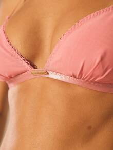 Aralina Women's Intimates Mesh And Picot Trim Cute Valentined Day Bralette - Pink - View 3