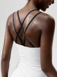 VARSIVA 瑜伽和网球基本款露背女式运动连衣裙 - 白色 - 查看 7