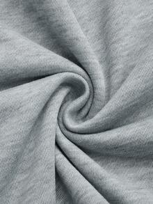 Sweetra 纯色简约露肩宽松舒适短袖长袖卫衣 - 黑色 - 查看 14