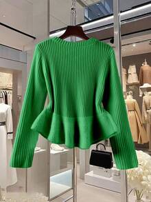 Franclia Cárdigan estilo Y2K, adecuado para ir al trabajo, la escuela, Halloween, la oficina, actividades al aire libre, cumpleaños, uso casual en otoño/invierno - Verde - Ver 2