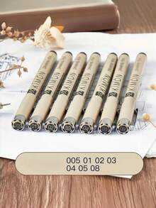 3/5/7/9 Pieces Fine Line Pen Set 12 Pcs Black Ink Archival Micron Pens Various Nib Sizes For Writing Drawing Sketching Journaling Bullet Diary Office School Art Supplies Study Stationery Gift - Multicolor - View 13