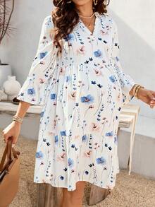 SHEIN 休闲印花孕妇连衣裙 - 彩色 - 查看 4