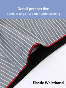 Velminro 男士条纹印花贴布休闲平角内裤 - 彩色 - 查看 7