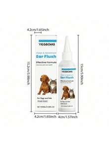 1pc/2pcs Ear Cleaning Solution For Cats And Dogs , Gentle And Low-Irritation Formula, Effectively Removes Earwax, Suitable For Cats And Dogs, And Relieves Ear Odor. - Multicolor - View 2
