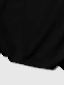 ROMWE MEN Men's Summer Fashion Street Gesture Letter Print Black Loose Tank Top - Black - View 3