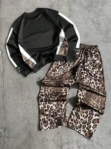 AXEPEAK 男士休闲街头风套头衫卫衣套装 - 彩色 - 查看 6