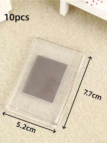 10/20/30pcs Acrylic Blank Magnet Refrigerator Magnets, Tinplate Magnetic Diy Square Photo Frame Stickers, Creative Soft Magnets - Multicolor - View 3