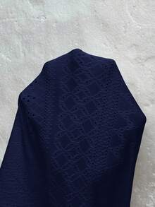 SHEIN LUNE 大码女式纯色休闲百搭通勤短袖T恤 - 寶藍色 - 查看 7