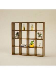 Rak Display 1/4 Bagian, Rak Penyimpanan Furnitur Mini 16 Grid - Model Saku Rumah Portabel, Dilengkapi dengan Lemari Display Elegan, Dapat Meningkatkan Pesona Koleksi Anda, Rak Buku, Braket Dinding, Dekorasi Pemandangan Rumah Mini - MultiWarna - View 4