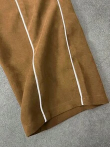 STYNVO Men's Simple Print Long Sleeve Jacket And Pants Set - Brown - View 3