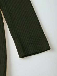 Franclia 新款时尚优雅高品质女士针织连衣裙，秋季百搭 - 軍綠色 - 查看 6