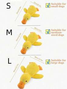 耐用鸭形咀嚼布艺狗狗玩具 - 互动训练和牙齿清洁，适用于所有犬种，尤其适合爱啃咬的狗狗，缓解幼犬出牙疼痛，打发无聊和焦虑情绪，持久耐嚼，可机洗，内置强力发声器，室内外皆宜，可刺激智力，丰富狗狗的日常活动，结实耐用的狗狗咀嚼玩具，最适合大型、中型、小型犬的幼犬和成犬。 - 彩色 - 查看 14