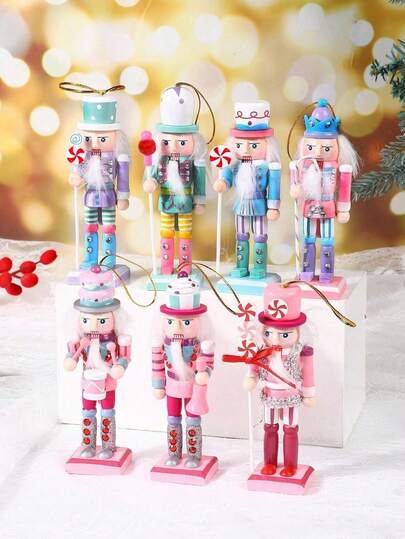 3-4pcs/Set 13cm Nutcracker Hanging Ornaments, Nutcracker Soldier Christmas Tree Pendants, Creative Wooden Puppet Soldier Christmas Decorations, Home Holiday Decor, Suitable For Christmas Party, Holiday Decor, Home Decor, Party Favors, Room Decor, Window Decor, Bedroom Decor, Interesting Christmas Party Decorations, Merry Christmas, Happy New Year, Christmas Gifts, Christmas Decorations Christmas Decorations Home Christmas Gifts Christmas Decor