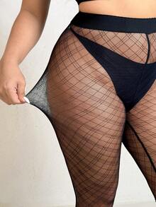 GalTyme Quần legging lưới kẻ caro thời trang dáng rộng dành cho nữ cỡ lớn, thích hợp cho ngày Valentine, mùa xuân/hè, năm mới, tiệc tùng thanh lịch, màu đen. - màu đen - Xem 6