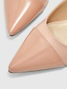 CUCCOO BIZCHIC Women's Buckle Design Casual Everyday Versatile Chunky Heel Shoes Valentine's Day - Apricot - View 9