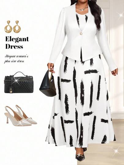 Fleurora Valentine's Day Dress Spring And Summer Elegant Commuting Office  White Knitted Lapel Button Midi Long Sleeve Plus Size Faux Fur Coats Spring/Summer Outfits   Casual Co-Ords For Women Set Outfit For Women Elegant Elegant 2 Piece Set Elegant Woman Clothing Maxi Skirt Sets Elegantcasual Beach Dress White Dress Church Dress