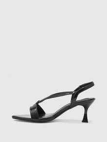 CUCCOO BIZCHIC Women's Pointed Toe Buckle Design Everyday Versatile Fashion High Heels - Black - View 10