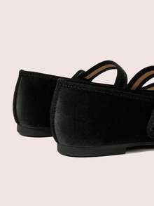 CUCCOO DOLLMOD Giày bệt nữ màu đỏ dễ thương, kiểu dáng tối giản, thoải mái cho mặc hàng ngày. - Than chì đen - Xem 10